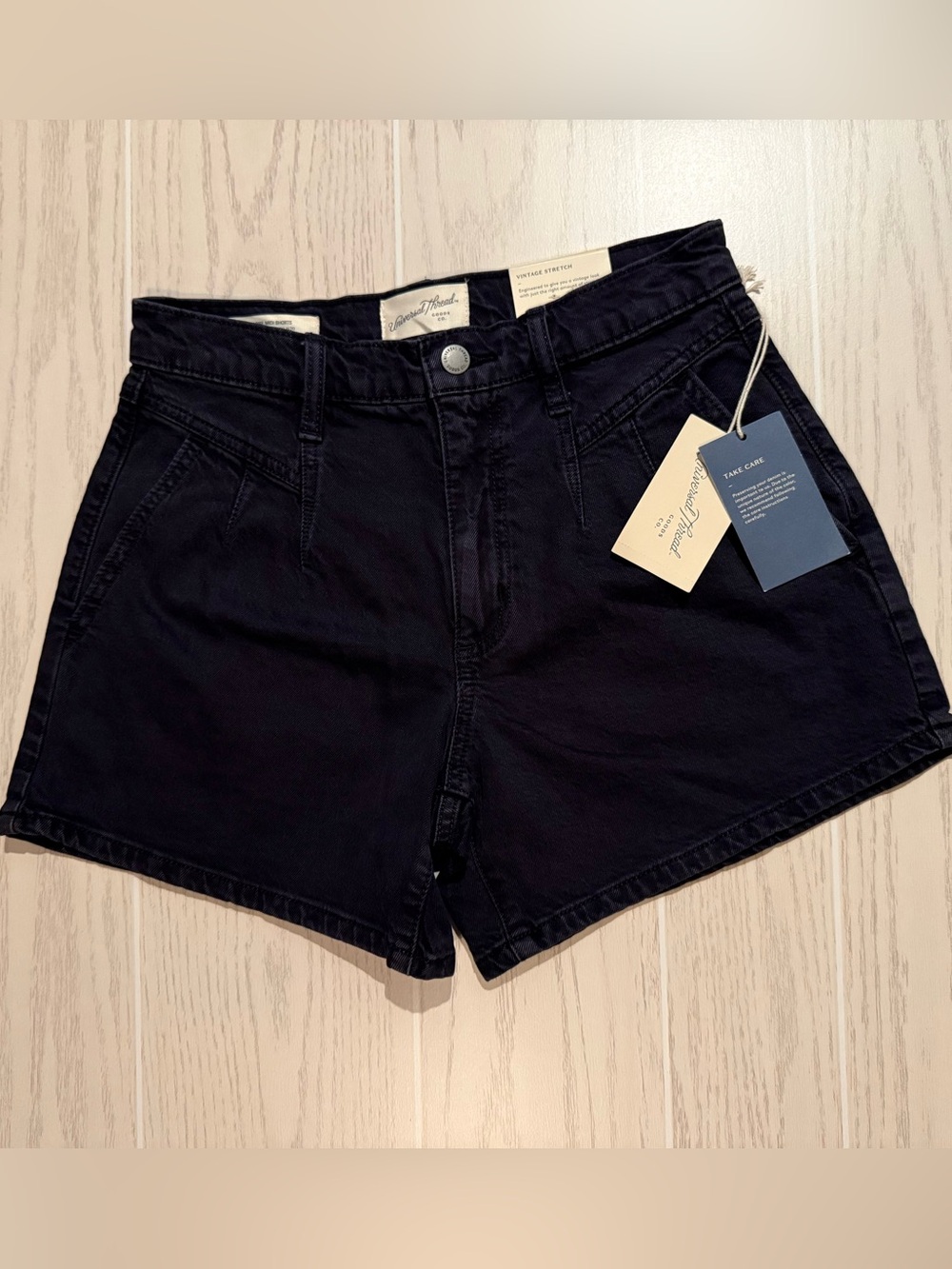 Universal Thread Shorts Women 0 Black High Rise A Line Stretch NWT